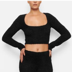 NWT SKIMS Cozy Knit Scoop Neck Crop Top / SOFT SWEATER